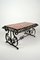 Art Deco Style Wrought Iron Coffee Table with Marble Top, 1940s, Image 5