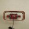 Vintage Red Lacquered Metal Table Lamp 4