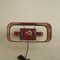 Vintage Red Lacquered Metal Table Lamp, Image 4