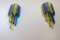 Applique vintage Quadriedri Mariangela multicolore, anni '80, set di 2, Immagine 3