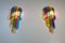 Applique vintage Quadriedri Mariangela multicolore, anni '80, set di 2, Immagine 7