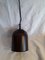 Vintage Brown Cylindrical Pendant Lamp, Image 1