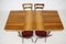 Czechoslovak Dining Table & 4 Chairs Set, 1950s, Image 10