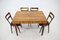 Czechoslovak Dining Table & 4 Chairs Set, 1950s, Image 12