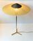 Vintage Swiss Brass & Checkered Glass Tripod Table Lamp, 1960s 9