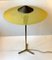 Vintage Swiss Brass & Checkered Glass Tripod Table Lamp, 1960s, Image 5