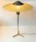 Vintage Swiss Brass & Checkered Glass Tripod Table Lamp, 1960s 1