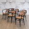 210R Bentwood and Rattan Armchairs from Thonet, 2001, Set of 6 3