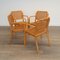 Stühle aus Buche & Rattan, 1970er, 4er Set 4