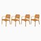 Bentwood Beech and Rattan Chairs, 1970s, Set of 4, Image 1