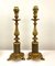 Bronze Table Lamps with Filligree Guilloche on Claw Feet, 1940s, Set of 2 1