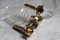 Art Deco Golden Metal and Glass Sconces, 1960s, Set of 2 10