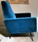 Vintage Italian Armchair in Velvet Ottanio Color 8