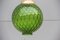 Green Murano Glass Ball Pendant Lamp from Venini, 1950s 10