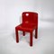 Model 4875 Chair in Glossy Red by Carlo Bartoli for Kartell, 1980s 1