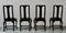 Italian Rococo Style Laquered High Back Dining Chairs, 1950s, Set of 4, Image 2