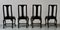 Lackierte Italienische Rokoko Esszimmerstühle mit hoher Rückenlehne, 1950er, 4 . Set 2