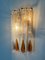 Italian Amber Murano Glass Wall Sconces from Mazzega, 1970s, Set of 2, Image 9