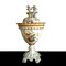 Vintage White Ceramic Vase with Lid and Floral Decoration from Bassano 5