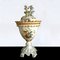 Vintage White Ceramic Vase with Lid and Floral Decoration from Bassano 7