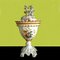 Jarrón vintage blanco de cerámica con tapa y decoración floral de Bassano, Imagen 6
