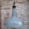 Lampe à Suspension Industrielle Vintage en Émail Gris, Royaume-Uni, 1950s 4