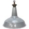 Vintage Industrial British Grey Enamel Pendant Lamp, 1950s, Image 1