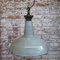 Vintage Industrial British Grey Enamel Pendant Lamp, 1950s 4