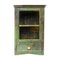 Green Patinated Wood Display Cabinet, 1940s 1