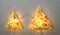 Mid-Century Italian Murano Glass and Brass Wall Lamps from Maestri Vetrai, 1980s, Set of 2, Image 4