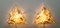 Mid-Century Italian Murano Glass and Brass Wall Lamps from Maestri Vetrai, 1980s, Set of 2 2