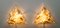 Mid-Century Italian Murano Glass and Brass Wall Lamps from Maestri Vetrai, 1980s, Set of 2, Image 2