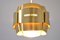 Vintage Brass Pendant Lamp from Coronell Elektro, Image 6