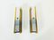 Art Deco Style Metal and Brass Sconces, 1940s, Set of 2, Image 3