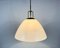 Mid-Century White Glass and Brass Pendant Lamp from Limburg 4