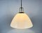 Mid-Century White Glass and Brass Pendant Lamp from Limburg, Image 4