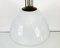 Mid-Century White Glass and Brass Pendant Lamp from Limburg, Image 3