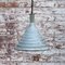Lámpara colgante industrial vintage de metal gris, años 50, Imagen 4