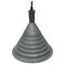 Vintage Industrial Grey Metal Pendant Lamp, 1950s, Image 1