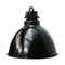 Vintage Industrial Black Enamel Pendant Lamp, 1930s 1