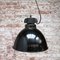 Vintage Industrial Black Enamel Pendant Lamp, 1930s 4