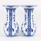 Jarrones de cerámica azules y blancos de Petrus Regout, siglo XIX. Juego de 2, Imagen 3