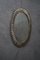 Oval Murano Glass and Brass Wall Mirror, 1950s 1