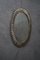 Oval Murano Glass and Brass Wall Mirror, 1950s, Image 1