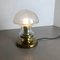 Modernist German Glass and Brass Mushroom Table Lamp from Doria Leuchten, 1970s 2