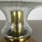 Lámpara de mesa hongo moderna alemana de vidrio y latón de Doria Leuchten, años 70, Imagen 10