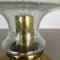 Modernist German Glass and Brass Mushroom Table Lamp from Doria Leuchten, 1970s 10