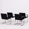 Brno Black Flat Bar Dining Chairs by Ludwig Mies van der Rohe for Knoll Inc. / Knoll International, 2000s, Set of 4 3
