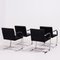 Brno Black Flat Bar Dining Chairs by Ludwig Mies van der Rohe for Knoll Inc. / Knoll International, 2000s, Set of 4, Image 3