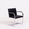 Brno Black Flat Bar Chairs by Ludwig Mies van der Rohe for Knoll Inc. / Knoll International, 2000s, Set of 2 1